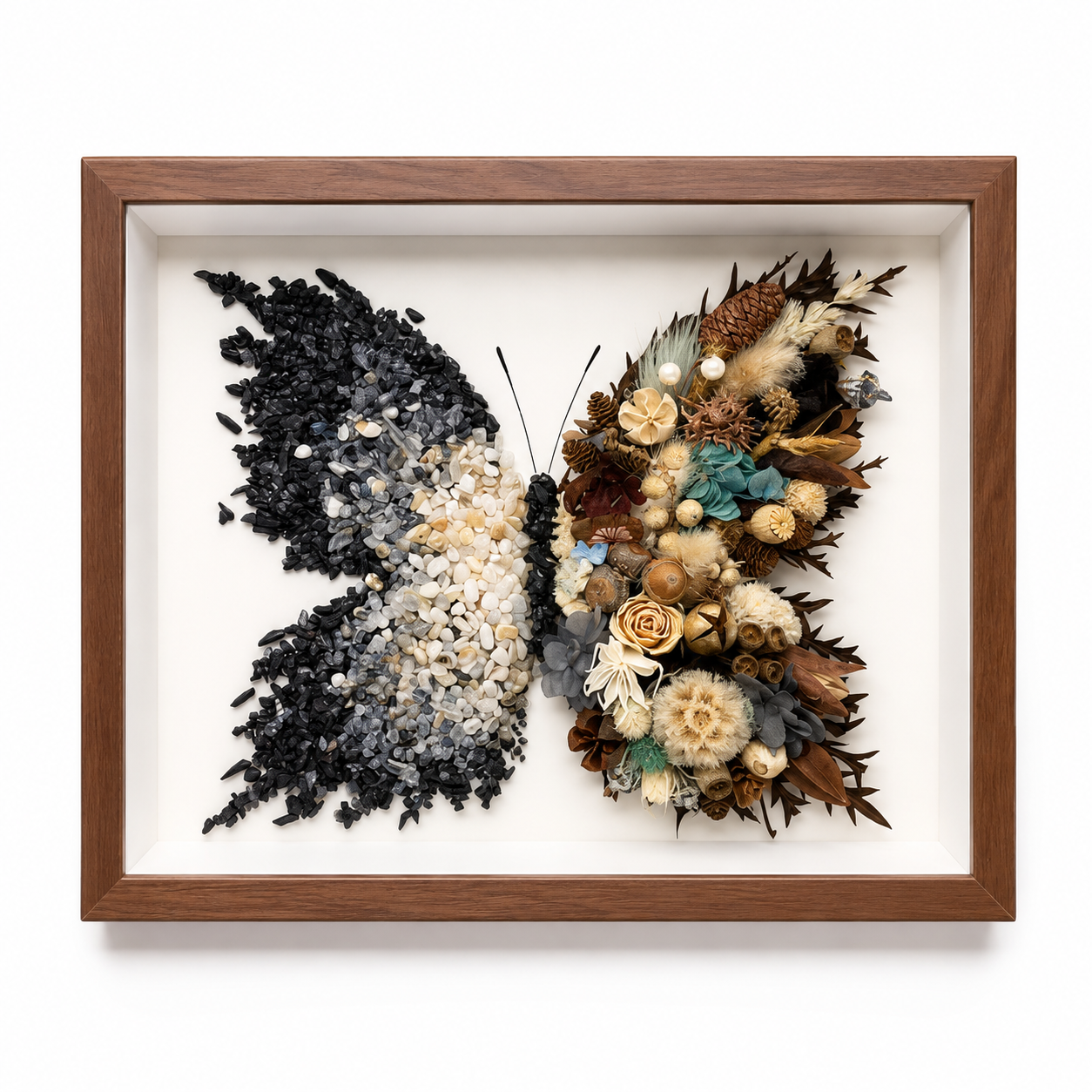 Custom Preserved Flower Butterfly Frame – Handmade Botanical Art Gift
