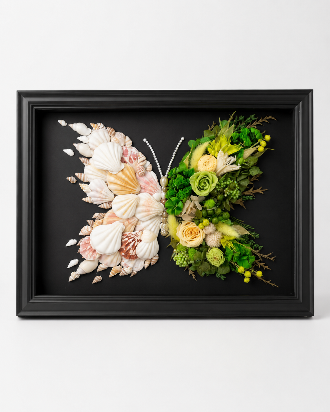 Custom Preserved Flower Butterfly Frame – Handmade Botanical Art Gift