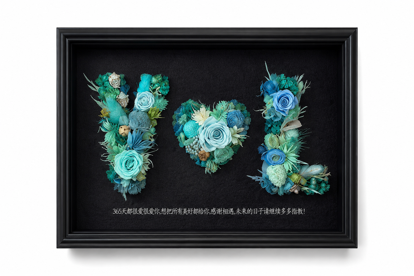 Custom preserved flower letter photo frames – Handmade botanical art gifts