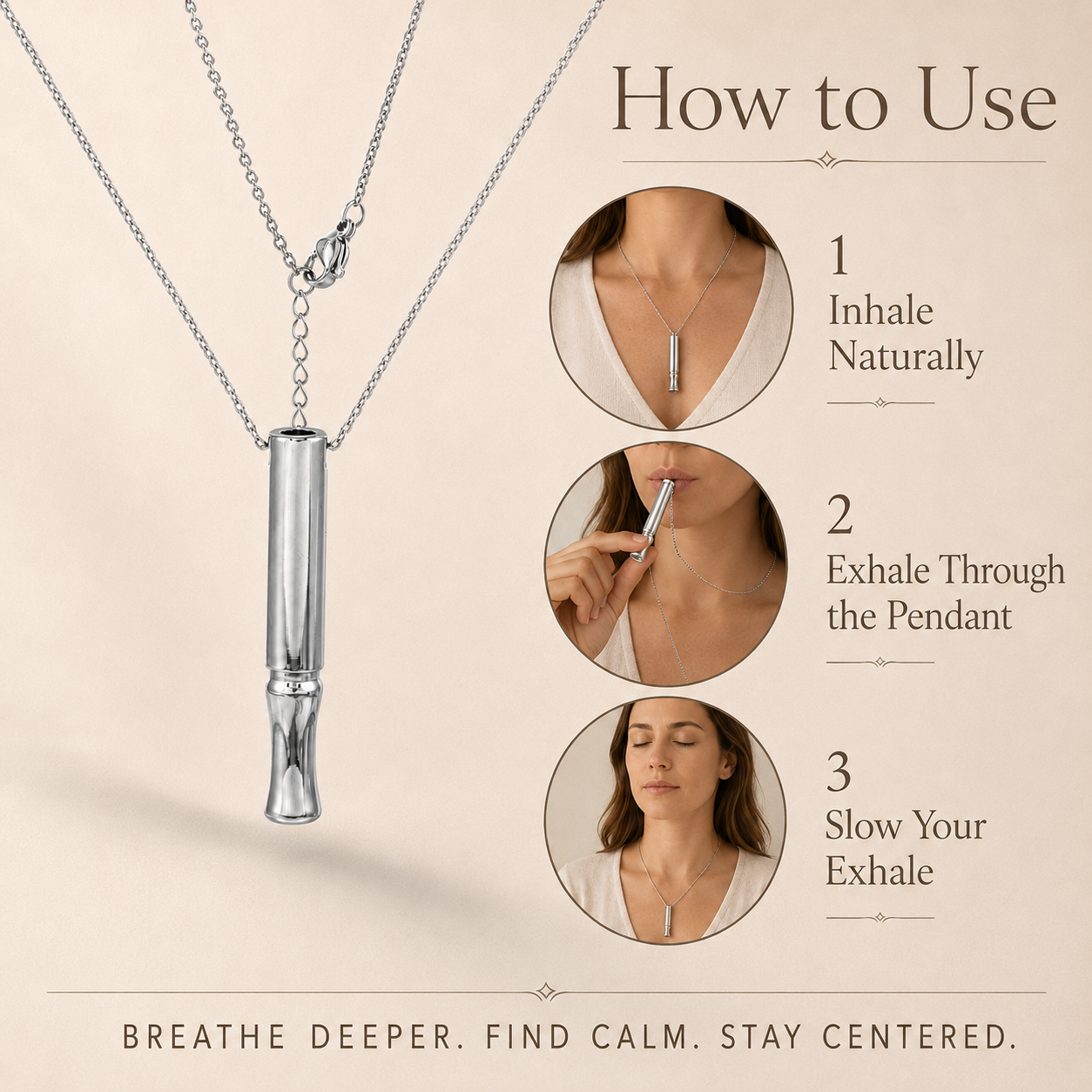 LIVEXZ Bamboo Breathing Necklace